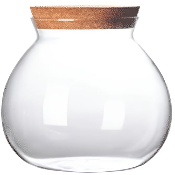 ACDANC 2026 New 500 Ml Round Clear Glass Storage Jar with Cork Lid Perfect for Cookies,Sweets,Spices,Tea,Cereal Containers,For Kitchen Storage,Pantry,Home Organization,Dry Foods