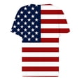 thumbnail image 5 of Vetsdori Fourth of July Shirts for Women 3/4 Sleeve American Flag Pullover Graphic Red White and Blue Independence Day,Casual V-Neck Juniors Tops Fashion, 5 of 5