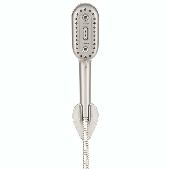 Oxygenics ETL Shower Head 28488 Hand Held With 72 Inch Hose; With 4 Function Spray Setting; 1.8 Gallons Per Minute Flow Rate; Brushed Nickel