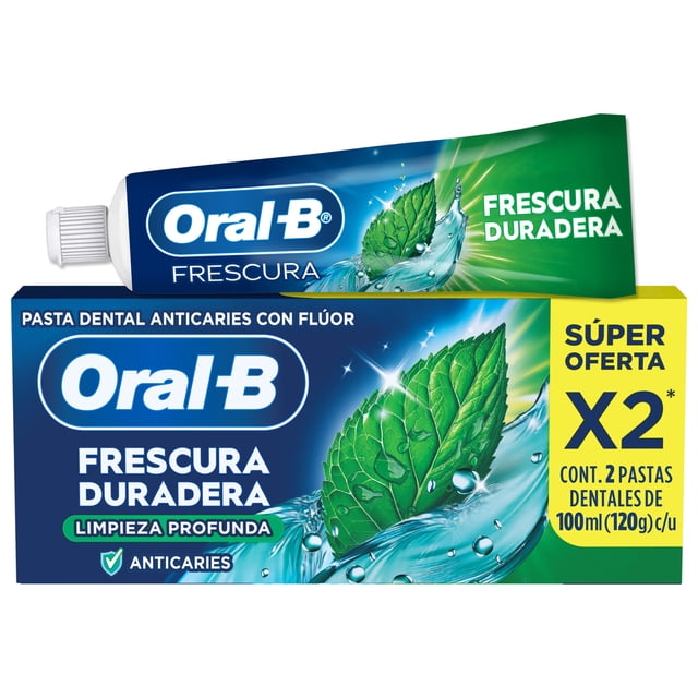 Pasta Dental Oral-B Frescura Duradera Limpieza Profunda 2 pzas de 100 ml c/u