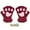 Burgundy1 Pair, variant on US Cat Claw Bear Paw Gloves Women Warm Plush Faux Fur Cosplay Fingerless Mittens