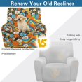 thumbnail image 4 of Xoenoiee Hippie Daisy Print Stretch Recliner Couch Covers Chair Cover Form Fitted Non Slip Reclining Slipcovers for Standard Size Recliner, 4 of 7