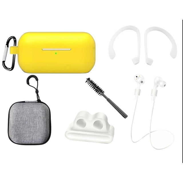 Funda y kit de Accesorios 7 en 1 para Huawei Freebuds 3i amarillo Gadget Collection Mx GC-FHF3i
