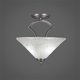 thumbnail image 1 of Zilo Semi Flush con 2 bombillas mostradas en acabado grafito con vidrio de cristal esmerilado de 12 ", 1 of 1