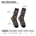 thumbnail image 2 of Pofeuu Colorful Lizards Print Crew Socks, Adult Running Hiking Socks for Youth and Adult, 2 of 6