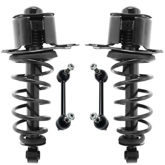 Detroit Axle - AWD Rear Struts Sway Bars for Ford 2008 2009 Taurus Mercury Sable, 2 Quick Complete Struts with Coil Spring Assembly 2 Sway Bar End Links Replacement Suspension Kit
