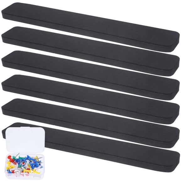 BESTYASH 1Jgo Tablero De Fieltro Negro Para Pared Con Memorándum Y Alfileres Para Oficina