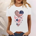 thumbnail image 2 of Cavosen Red and Blue Crewneck Sweatshirt Short Sleeve Crew Neck Independence Day Patriotic Tee Graphic Shirt Summer Loose Tops, 2 of 5