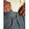 thumbnail image 3 of Oak Hill by DXL Men's Big and Tall Premium Stretch Pleated Twill Pants, Dark Grey, 52W X 28L, Regular Rise, 3 of 8