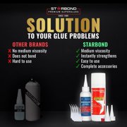 STARBOND Medium Clear CA Glue (4 oz.) with Accelerator (6 fl oz.)