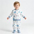 thumbnail image 5 of GCETTIC Little Boys Pajamas Toddler Pajamas Girls Boys Pajamas for Kids Snug Fit Long Short Sleeves Pjs Set White,3-4 Years, 5 of 6