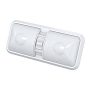 RV LED Ceiling Double Dome Light Fixture with ON/Off Switch Interior Lighting for Car/RV/Trailer/Camper/Boat DC 12V 48X2835SMD (Frosted Lens Natural White 4000-4500K)