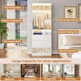 thumbnail image 6 of Homieasy Freestanding 24" Closet System with 2 Wood Drawers, 2FT Small Closet Organizer System with 6 Shelves & Hanging Rod, Walk-in Closet Systems for Small Closets, White, 6 of 10