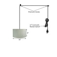 thumbnail image 2 of 1 Light Swag Plug-In Pendant 16"w Textured Oatmeal Shade, 17' Black Cord, 2 of 7