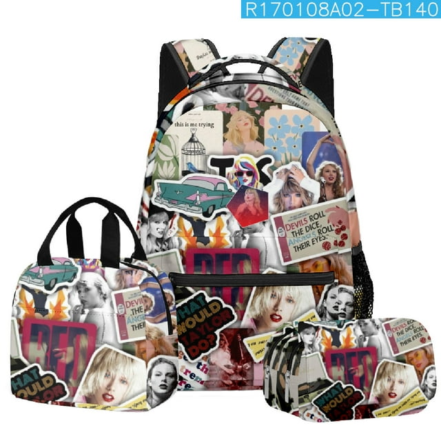Music Lovers Backpack, Large Capacity School Bag Boy And Girl School Bag Three Piece SetSinKeeU