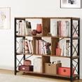 thumbnail image 3 of ModFusion 6-Tier Corner Bookshelf Metal Frame Display Unit Bookcase for Office Living Room, Gray, 3 of 12