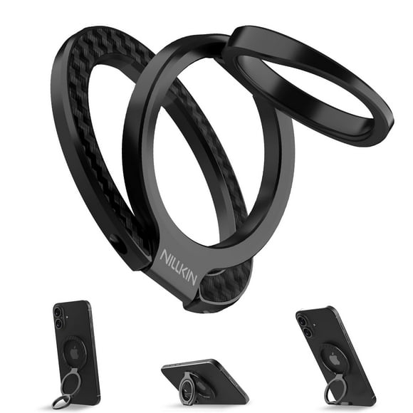 Soporte magnético para teléfono con forma de anillo Nillkin Magsafe de fibra de carbono