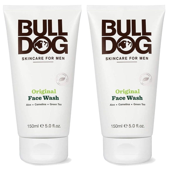 Limpiador facial Bulldog Skincare Original 150 ml, paquete de 2 para hombre