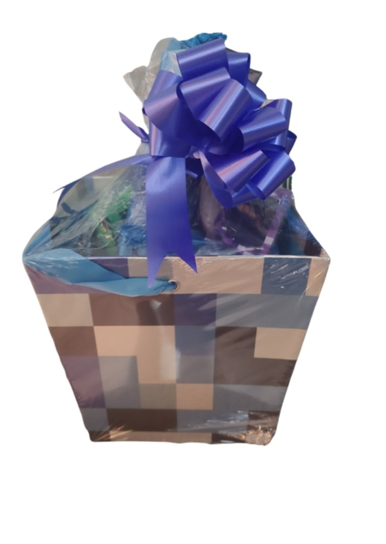 Minecraft Easter Gift Basket Themed Gamer Basket for Boys and Girls