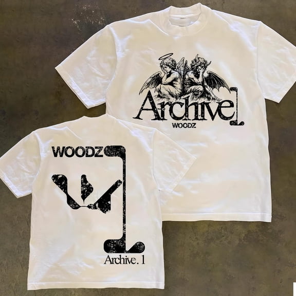 2 Sided WOODZ Archive 1 Graphic T-Shirt, Slide Strum Mute Tee, MHS01