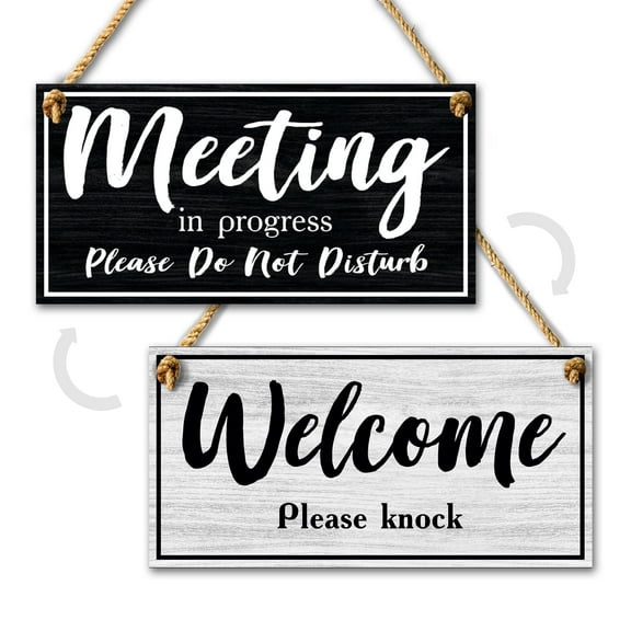 Dimarongton Do Not Disturb Office Sign, Black/Grey, 10 x 5 Dibond Sign, Set of 1
