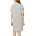 thumbnail image 3 of Buffalo Women's Striped Soft Cotton Blend Jersey T-shirt Mini Dress (Black, XL), 3 of 8