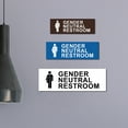 thumbnail image 2 of Basic Gender Neutral Restroom Sign (Blue) - Large, 2 of 4