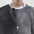 thumbnail image 4 of unbranded 1Ud Collar De Con Colgante Cruz Plateado En Resistente Y Estilizado, 4 of 8