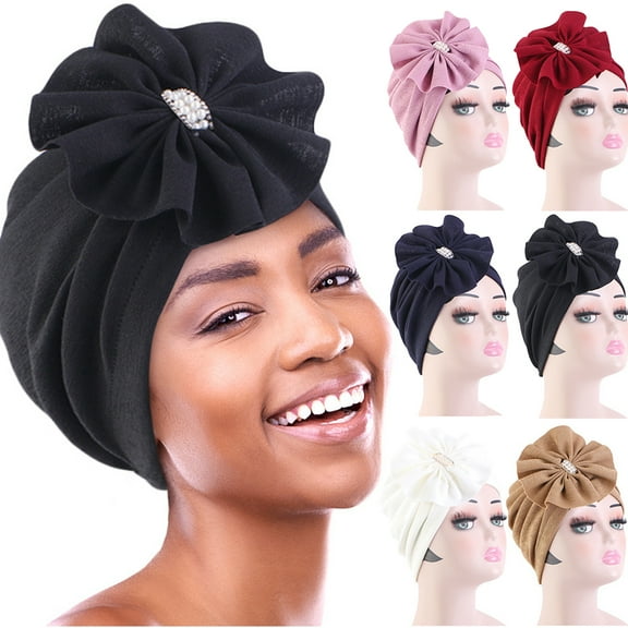 Dalrosia Beanie Turban Headwear for Women Soft Cancer Chemo Head Scarf Hats Elastic Hats for Women's Hair