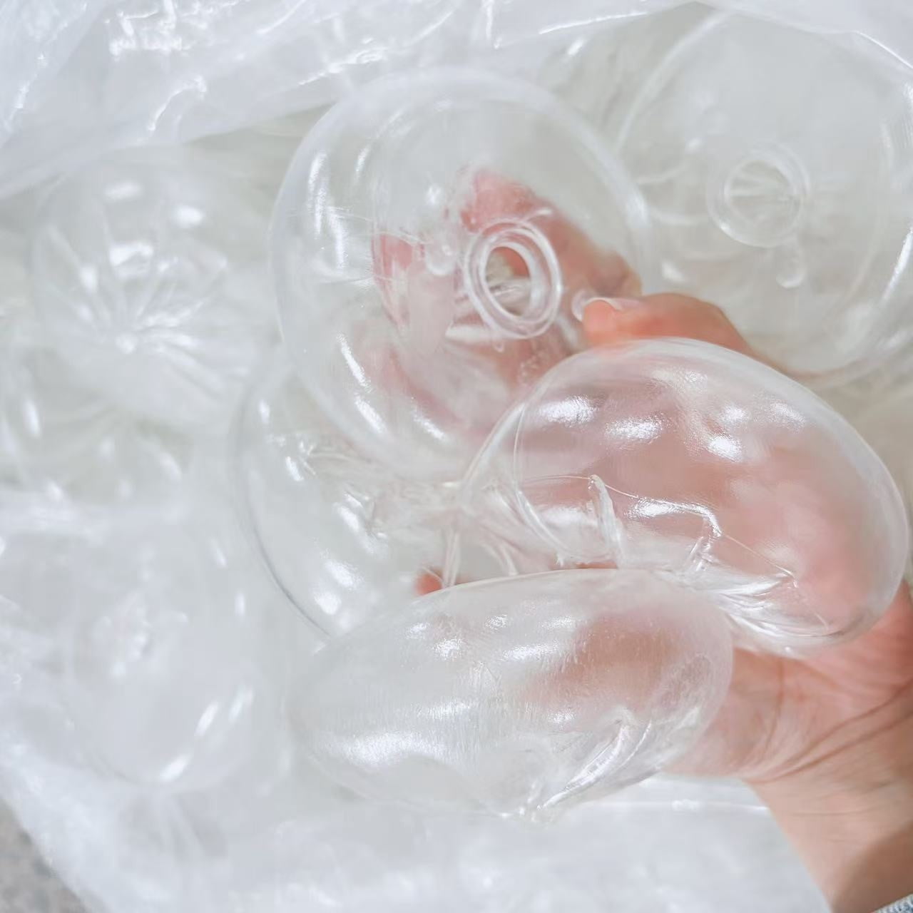 Original Dumpling Squishy Skins, Empty Squishy Skin Hollow Clear Soft Squeezy Sensory Fidget for Relaxation Anxiety Relief, 3.3 Inch