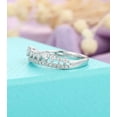 thumbnail image 3 of HeartsAndYou 1.2ct Round Cut Moissanite Engagement Ring for Women Princess Crown Tiara 18k White Gold Over Silver, 3 of 9