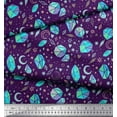thumbnail image 2 of Soimoi Purple Heavy Canvas Fabric Heart & Crystal Stone Geometric Fabric Prints By Yard 58 Inch Wide, 2 of 3