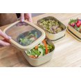 thumbnail image 3 of MIRA 3 Set Stainless Steel Lunch Containers with Anti-Slip Bottom and Transparent Lid, Rectangular Frost, 3 of 7
