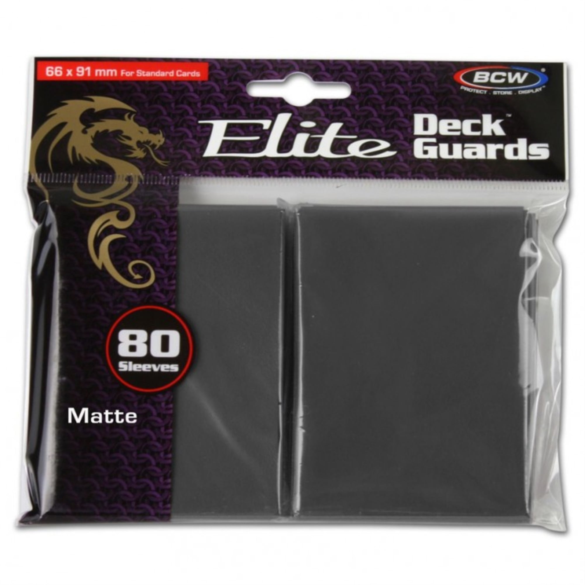 80 DP: Deck Guard: Matte GY 1 Gray BCW Guard Pack Trading Card Sleeves - 