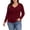 Red, variant on Plus Size Shirts for Womens Base Layer Tops V Neck Long Sleeve Soft Stretchy Undershirts XL-5XL