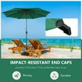 thumbnail image 3 of Abba Patio 11ft Outdoor Patio Umbrella w/ Push Button Tilt and Crank, 8 Ribs, Dark Green, 3 of 9