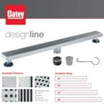 thumbnail image 4 of Oatey DLS1320R2 Designline 32-Inch Linear, DIY Tile-In Shower Floor Drain with Adjustable Leveling Feet and Hair Catcher-304 Grade Stainless Steel, 32 Inch, 4 of 8