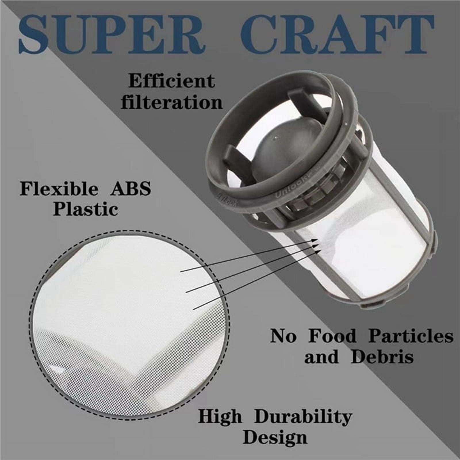 2X W10872845 Dishwasher Pump Filter Cup Replacement for 8579307 AP6030094 W10056425 W10056426