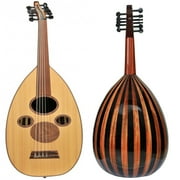 Professional Syrian Arabic Oud "Damascus Star"+Soft Case-Walnut - Black