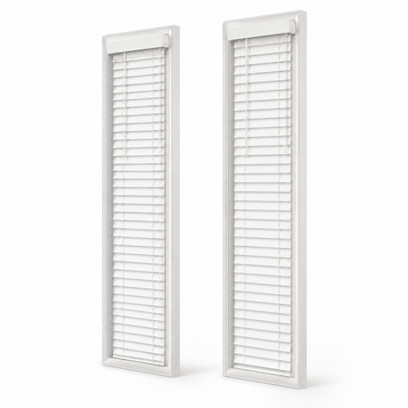 Sidelight Blinds Narrow Window Shades White 9" W X 72" H