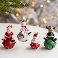thumbnail image 2 of 2023 Christmas Bells Iron Pendant Santa Claus Vintage Iron Painted Ornaments XMAS Home Decoration Christmas Tree Decoration, 2 of 5