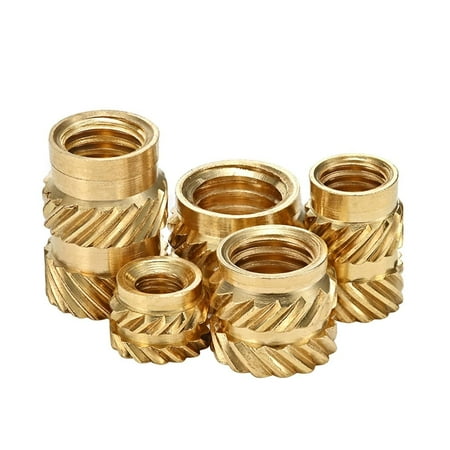 

ZX 20pcs M5 M6 Brass Hot Melt Inset Nuts Heating Molding Copper Thread Heat Inserts Knurled Injection Brass Metal Lock Screw Nut (Color : M5x7.5x7 (20pcs))-0810
