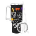 thumbnail image 3 of Vaso Hocus Pocus de 40 oz con asa y tapa con pajita, taza aislada, botella de agua de acero inoxidable, taza de viaje, portavasos, regalo, 3 of 8