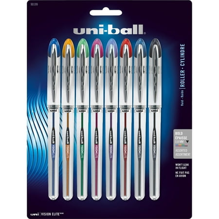 - Uni-Ball, SAN90199PP, Vision Elite Rollerball Pens, 8 / Pack