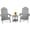 Gray, variant on ZEKOO Adirondack Chairs with Table Weather Resistant , Plastic Lawn Chair, Outdoor Chair