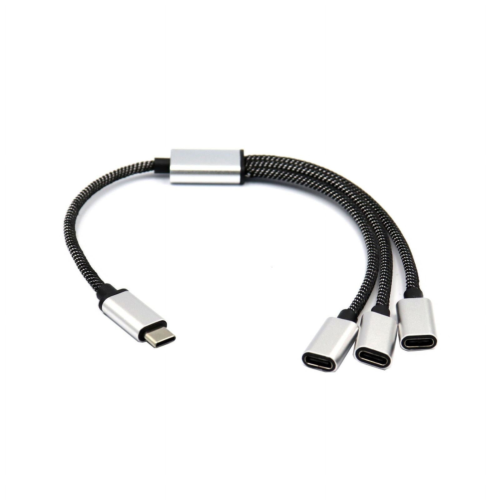 ZPAQI USB C Male to 3 USB C Female Splitter for Type C Phones, Tablets, Laptops
