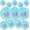 Iridescent blue, variant on 12PCS Iridescent Foil Balloons, 4D Round Holographic Balloons in Multiple Sizes for Birthday Wedding Party Mermaid Theme Decoration