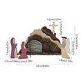 thumbnail image 3 of BiFandian Wooden Nativity Scene Set, Religious Tabletop Ornaments, Easter Christmas Decorations Indoor Gifts for Family & Loved Ones, 3 of 6