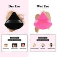thumbnail image 3 of 8Pcs of Triangular Powder Puff Makeup Sponges, Made of Super-soft Velvet, Designed for Contouring, Eye, and Corner, Beauty Blender Foundation Mixing Container.(Black), 3 of 7