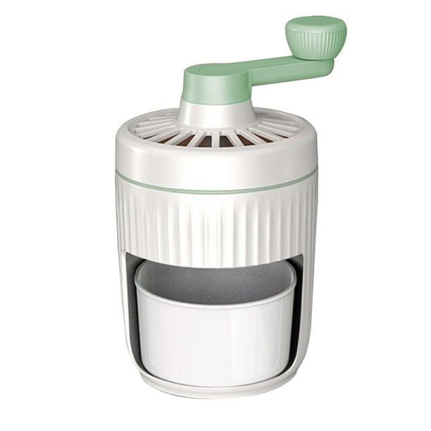 Pisexur Batería de cocina Trituradora de hielo manual rotatoria - Pequeña máquina de raspado de hielo manual para uso doméstico - Trituradora de hielo comercial con m para la cocina del hogar